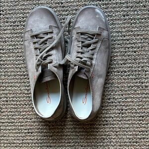 Santoni Taupe Suede Men's Sneakers
